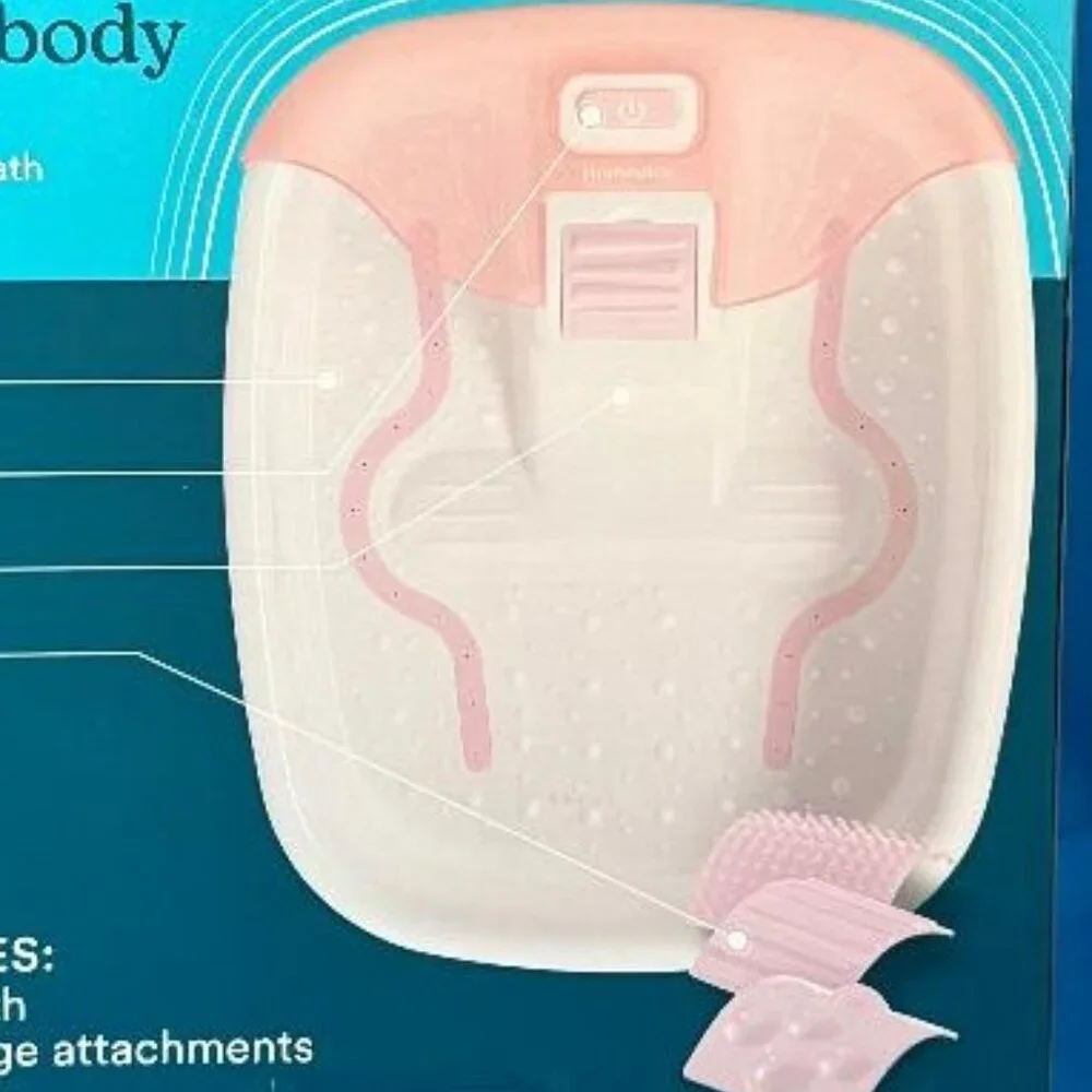 BRAND NEW  HOMEDICS BUBBLE BLISS DELUXE SOOTHING FOOTBATH W/ MASSAGE ATTACHMENTS